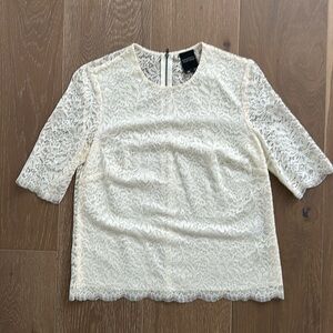 Barneys White Ivory Lace Blouse